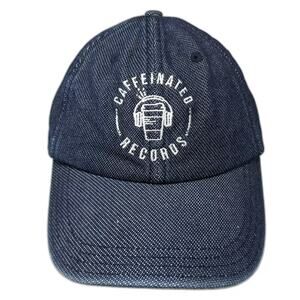 Alternative Blue Baseball Cap One Size Caffeinated Records Coffee Denim Hat OS